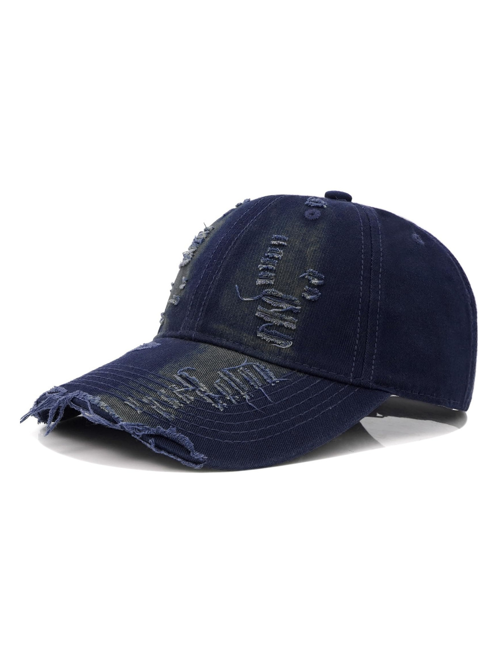 Vintage Distressed Baseball Cap for Women Men Ripped Washed Sun | Navy | Size OS